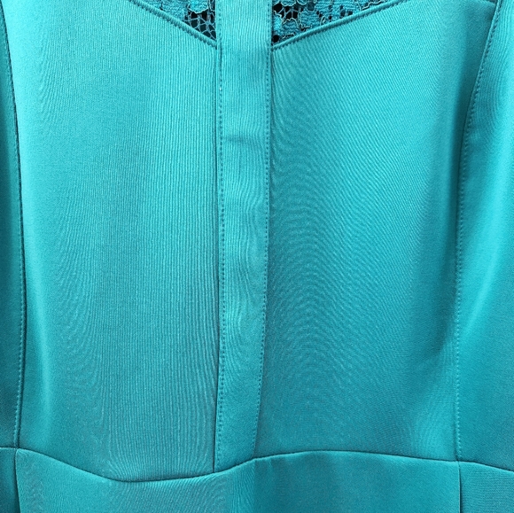 Lane Bryant‎ Plus Size Teal Scuba Lace Fit & Flare Dress Size 18/20 1X XXL - Picture 6 of 11